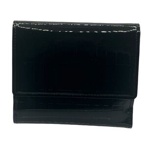 Burberry Nova Check Embossed Patent Leather Bifold Wallet